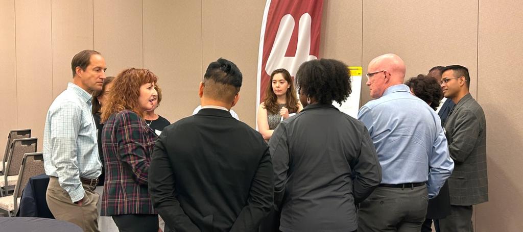 Group talking at industry event